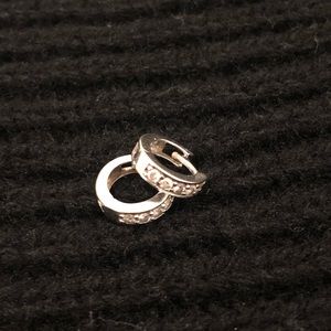 Silver hoop earrings 18k